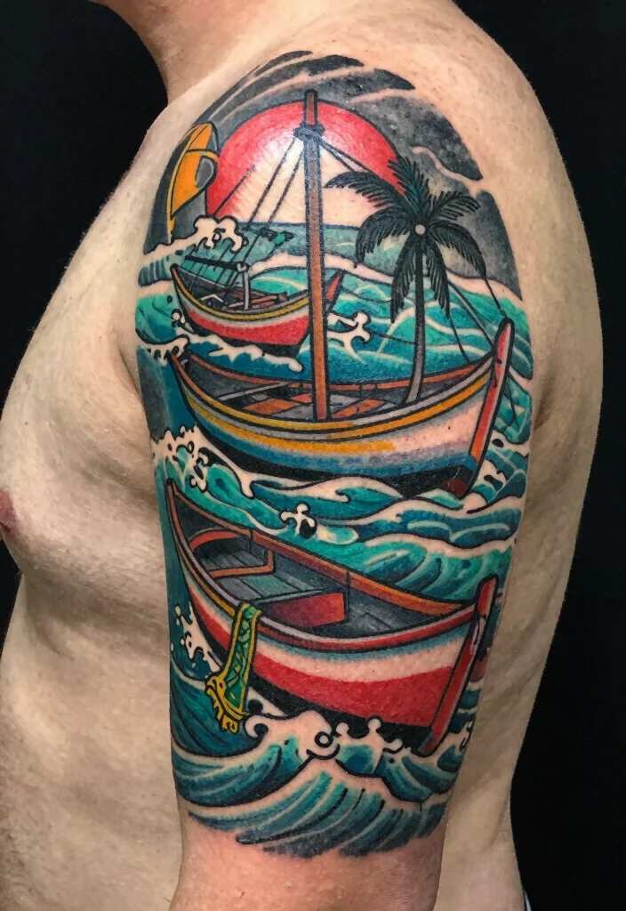 12 West Indian Tattoo Ideas With Cultural Roots - 10. The Traditional Fishing Motif 1