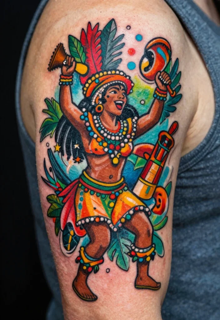 12 West Indian Tattoo Ideas With Cultural Roots - 11. Cultural Festivals Representation 1