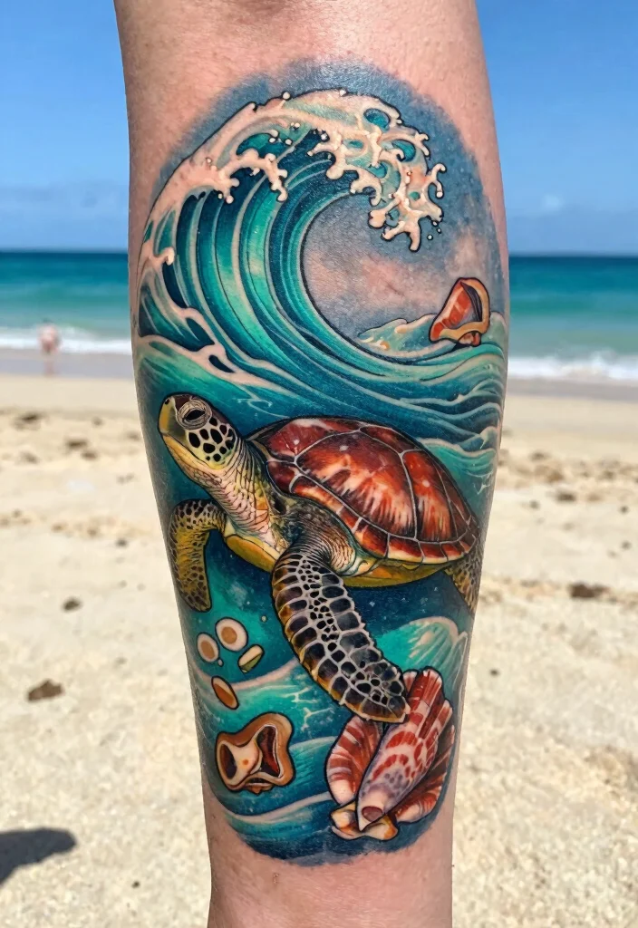 12 West Indian Tattoo Ideas With Cultural Roots - 3. Ocean-Inspired Designs 1