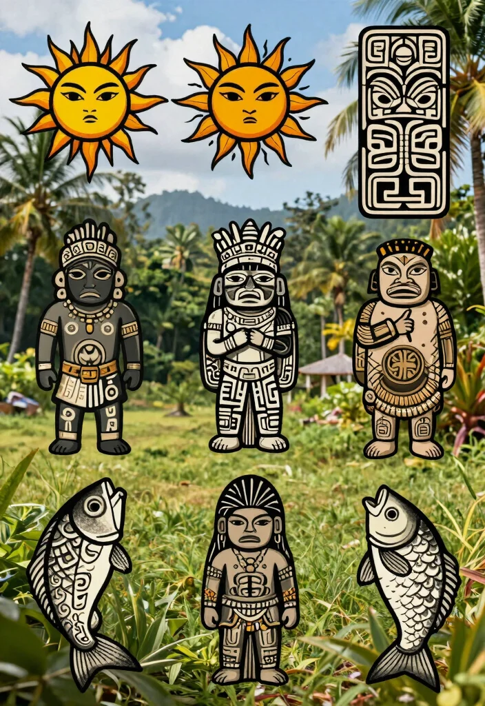 12 West Indian Tattoo Ideas With Cultural Roots - 4. Traditional Taino Symbols 1