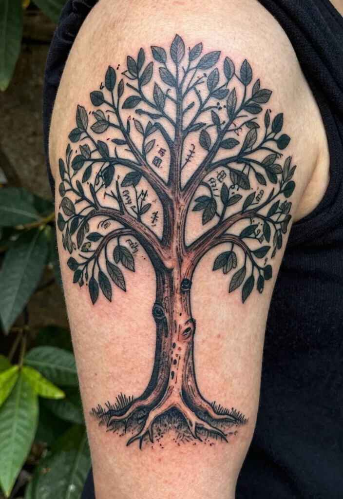 12 West Indian Tattoo Ideas With Cultural Roots - 5. The Ancestral Tree Design 1
