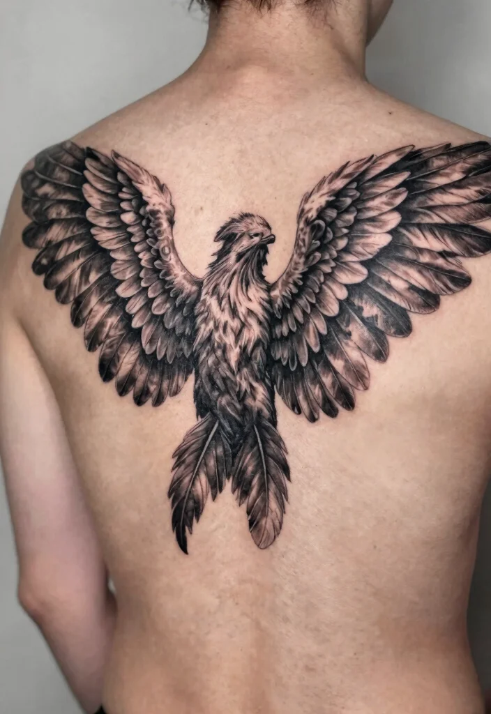 14 Angel Wings Tattoo Ideas on the Back Dramatic and Meaningful 1. Classic Black and Gray Detailed Wings 0