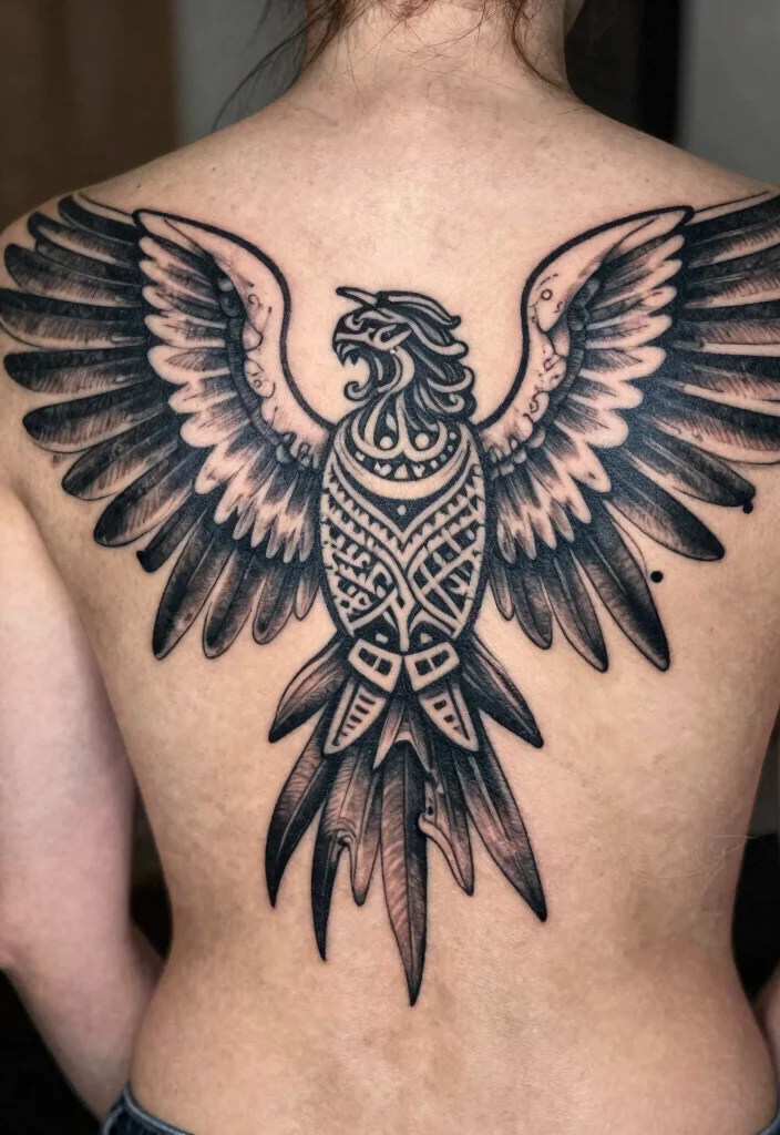 14 Angel Wings Tattoo Ideas on the Back Dramatic and Meaningful 10. Tribal Angel Wings 0