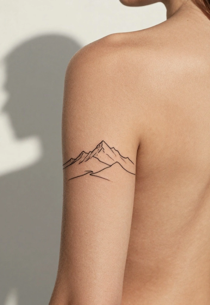 14 Back of Upper Arm Tattoo Ideas for Women Subtle and Chic 1. Minimalist Line Art 0