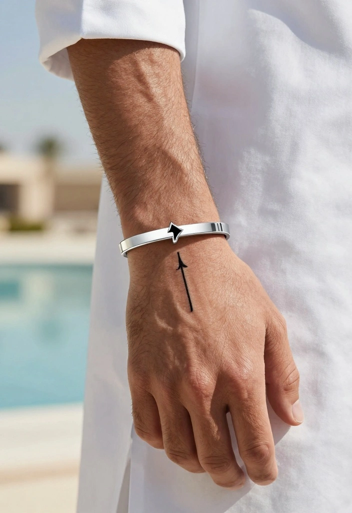 14 Bracelet Tattoo Ideas for Men: Bold, Minimal, and Clean - 12. Arrow Designs 1