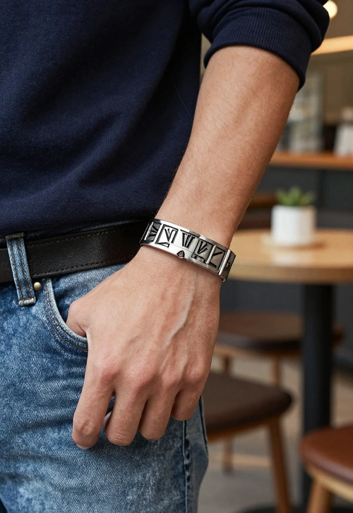 14 Bracelet Tattoo Ideas for Men: Bold, Minimal, and Clean - 6. Roman Numerals 1