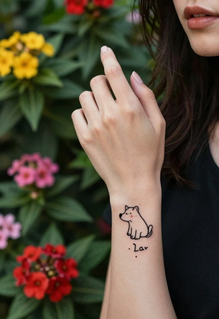 14 Children Name Tattoo Ideas for Women: Meaningful and Stylish - 13. Small Animal Symbol 1