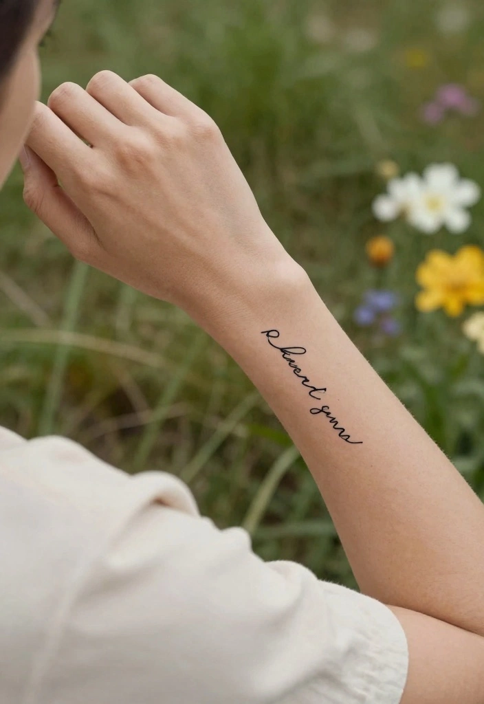 14 Children Name Tattoo Ideas for Women: Meaningful and Stylish - 7. Coordinates of Birthplace 1