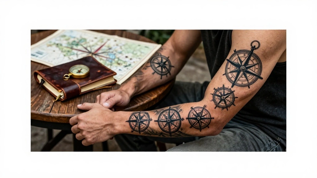 14 Compass Arm Tattoo Ideas for Men: Bold and Detailed