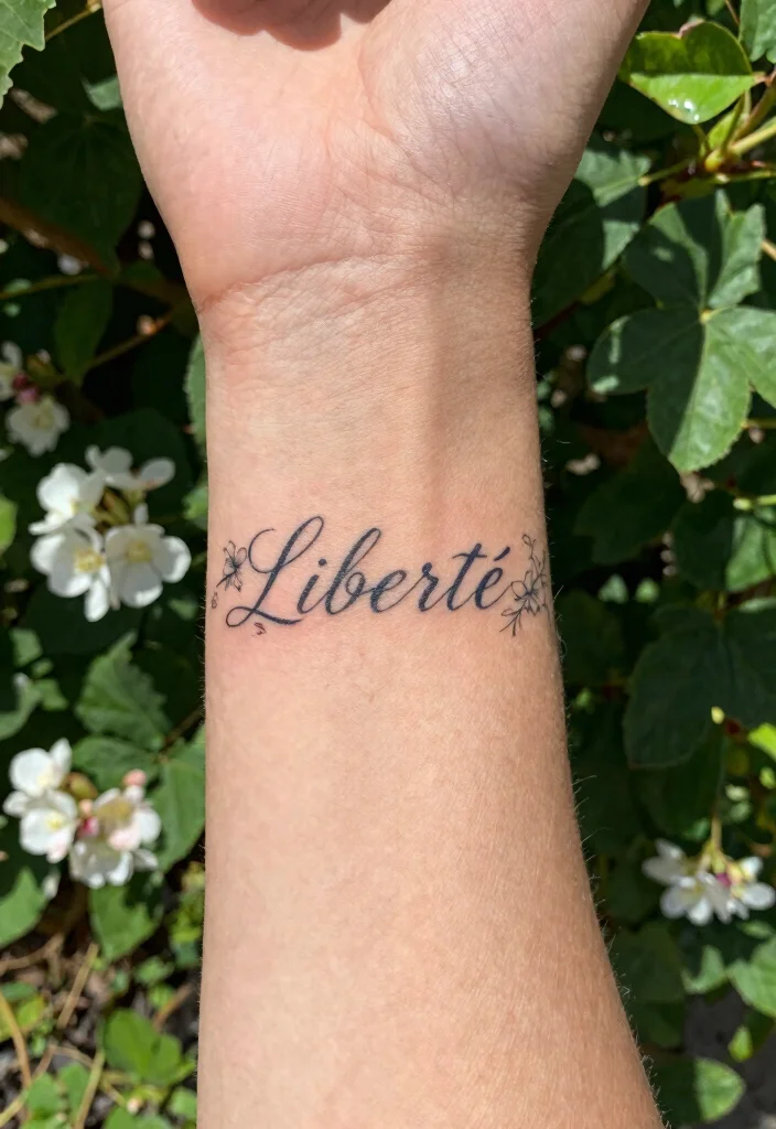 14 French Word Tattoo Ideas: Elegant, Meaningful, and Timeless - 1. Liberté (Freedom) 1