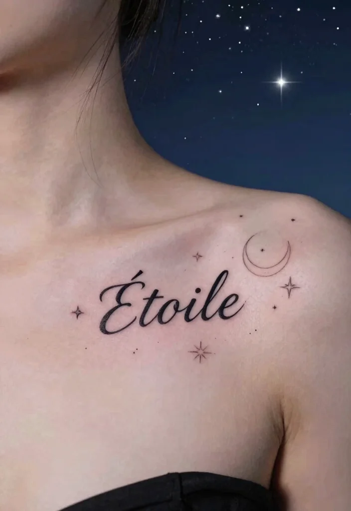 14 French Word Tattoo Ideas: Elegant, Meaningful, and Timeless - 4. Étoile (Star) 1