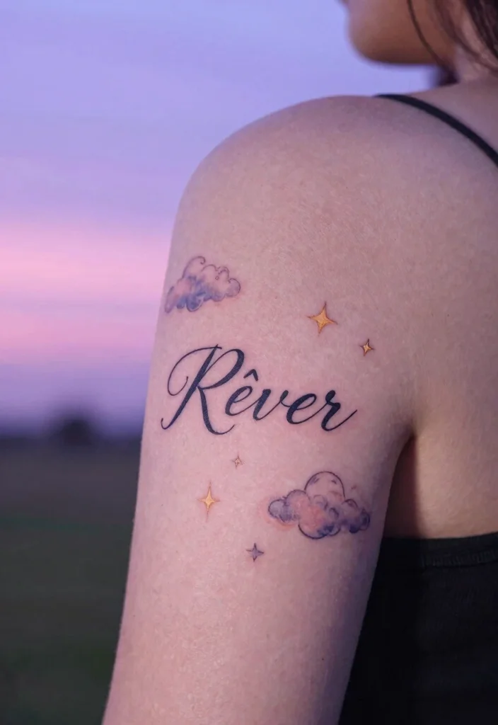 14 French Word Tattoo Ideas: Elegant, Meaningful, and Timeless - 5. Rêver (Dream) 1