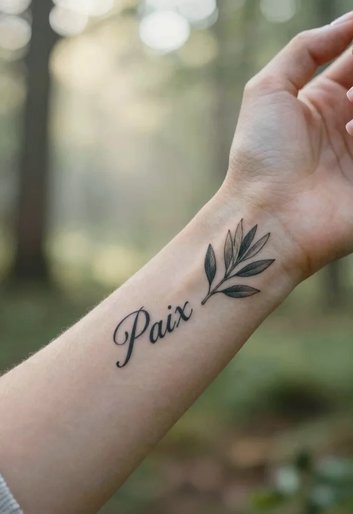 14 French Word Tattoo Ideas: Elegant, Meaningful, and Timeless - 6. Paix (Peace) 1
