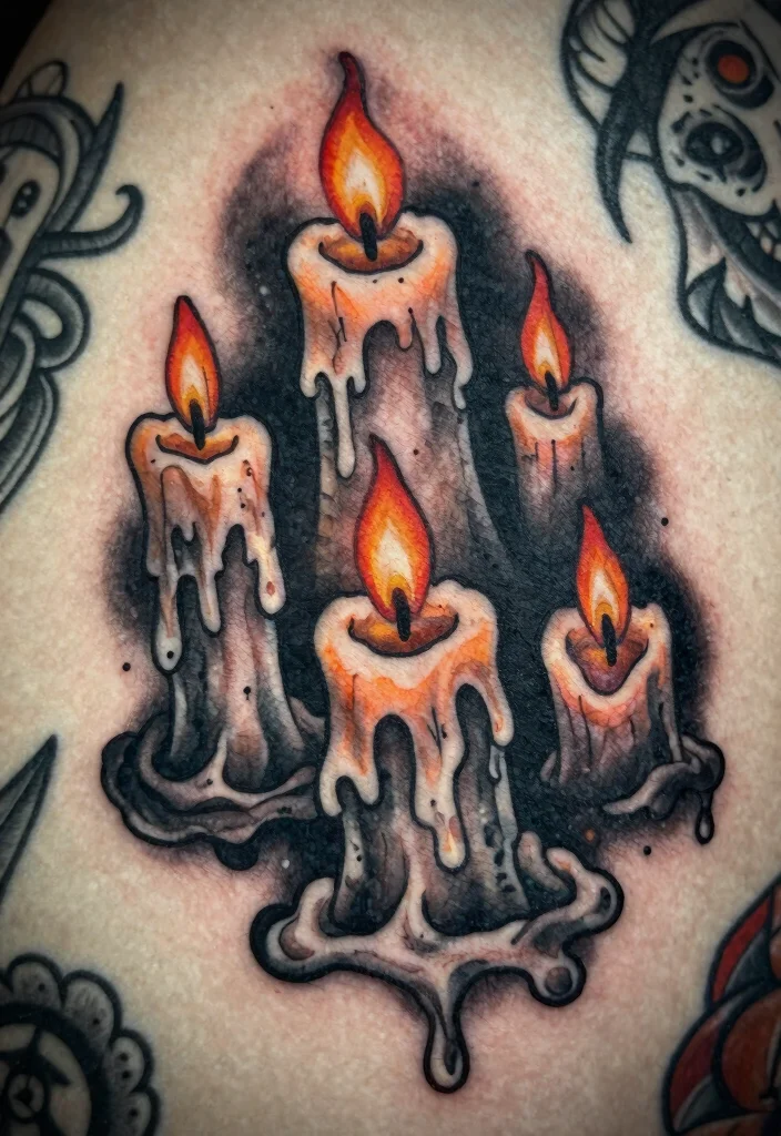 14 Friday the 13th Tattoo Flash Sheet Ideas Classic and Spooky 56 14 Friday the 13th Tattoo Flash Sheet Ideas Classic and Spooky 6. Creepy Candles 0