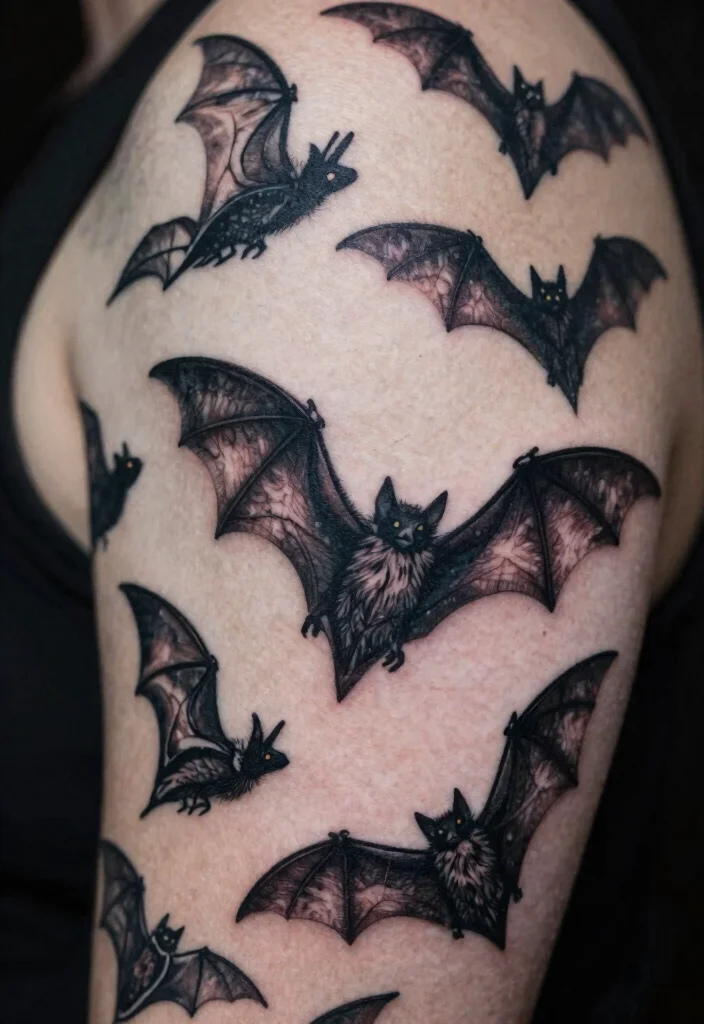 14 Friday the 13th Tattoo Flash Sheet Ideas Classic and Spooky 89 14 Friday the 13th Tattoo Flash Sheet Ideas Classic and Spooky 9. Bats in Flight 0