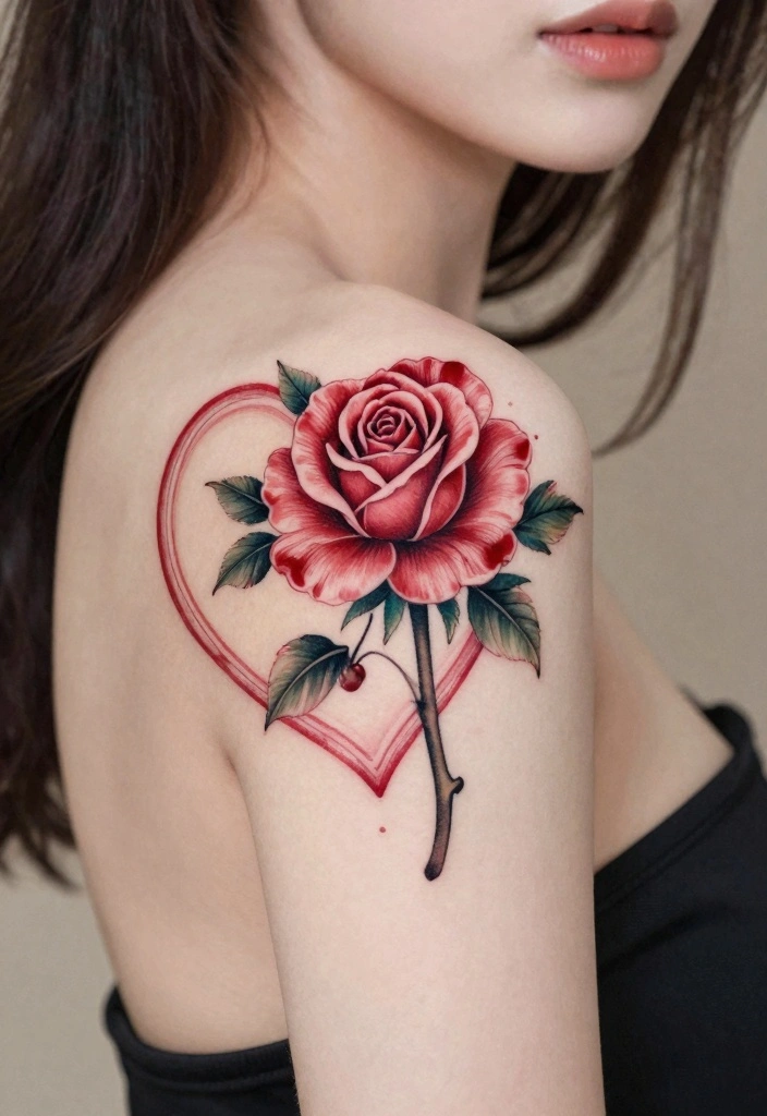 14 Girly Flash Tattoo Ideas: Cute, Playful, and Trendy - 7. Sweetheart Roses 1