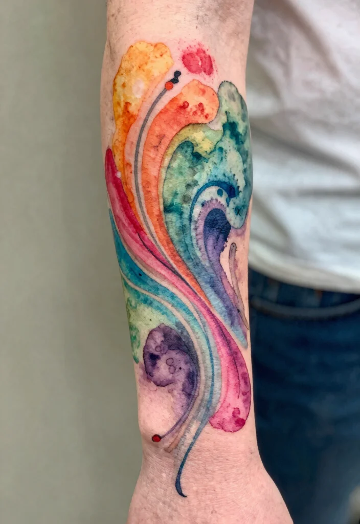 14 Hand Tattoo Cover Up Ideas Clean and Effective 12. Artistic Watercolor Effects 0