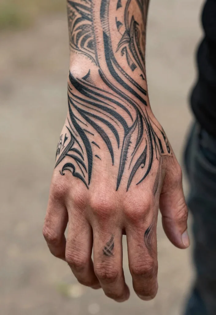 14 Hand Tattoo Cover Up Ideas Clean and Effective 5. Tribal Designs 0