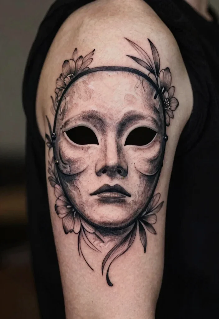 14 Horror Movie Flash Tattoo Ideas Dark and Iconic 10. The Phantom Mask 0