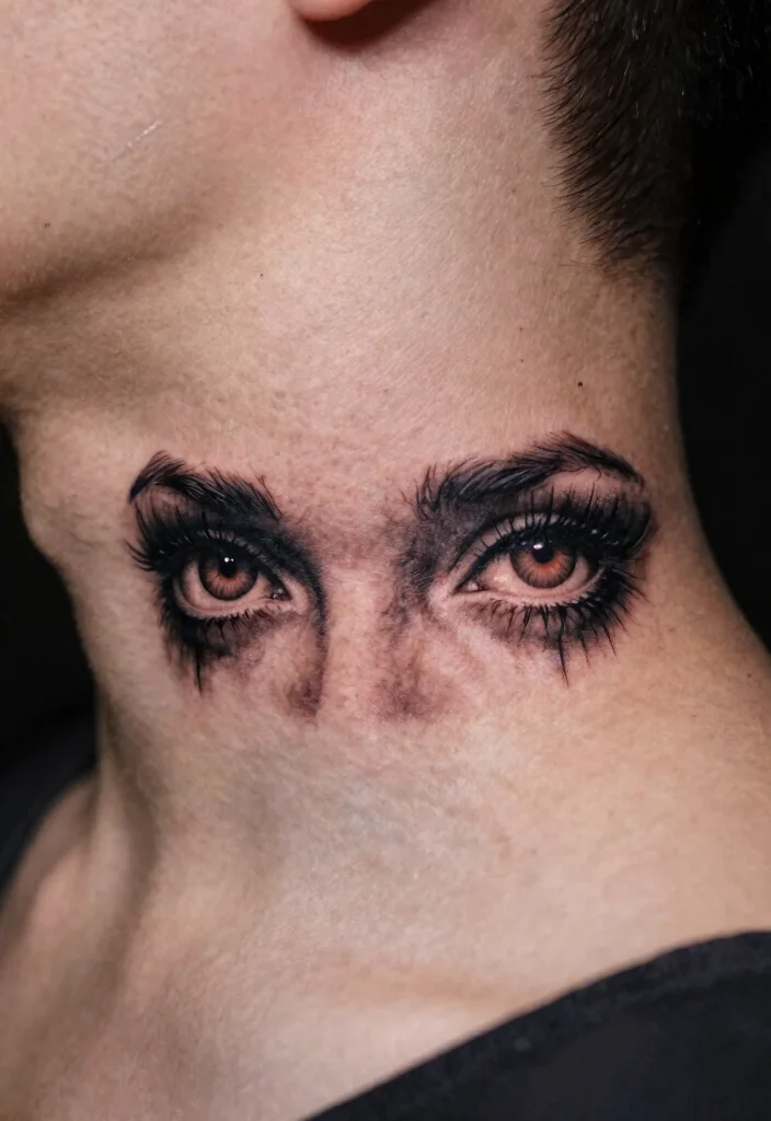 14 Horror Movie Flash Tattoo Ideas Dark and Iconic 8. Classic Creepy Eyes 0