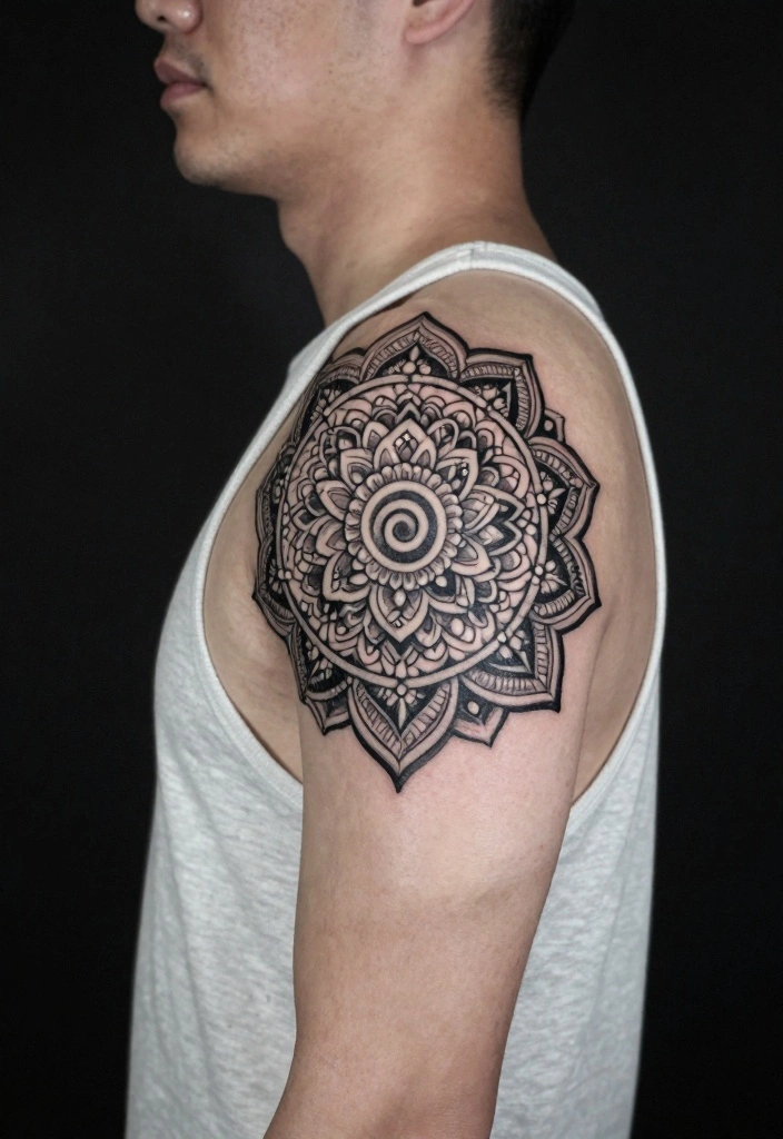 14 Indian Tattoo Ideas for Men: Bold Cultural and Spiritual - 5. Mandala Inspiration 1