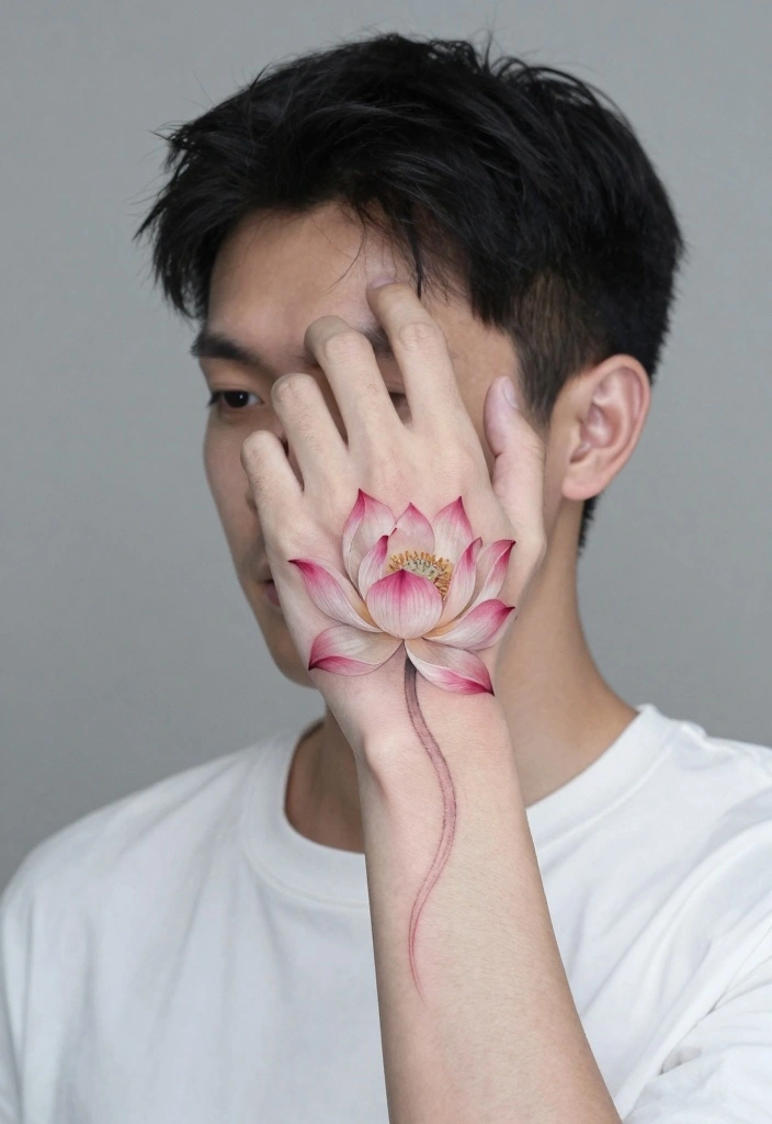 14 Indian Tattoo Ideas for Men: Bold Cultural and Spiritual - 8. The Lotus Flower 1