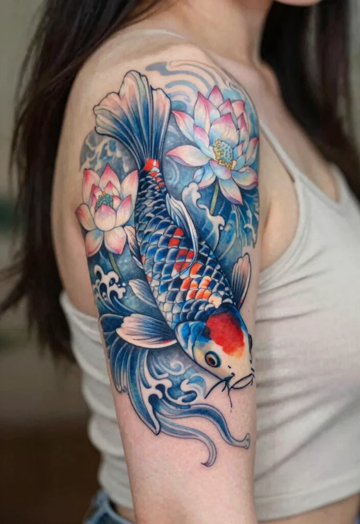 14 Japanese Traditional Tattoo Flash Ideas Bold Cultural Art 1. Koi Fish The Symbol of Perseverance and Strength 0