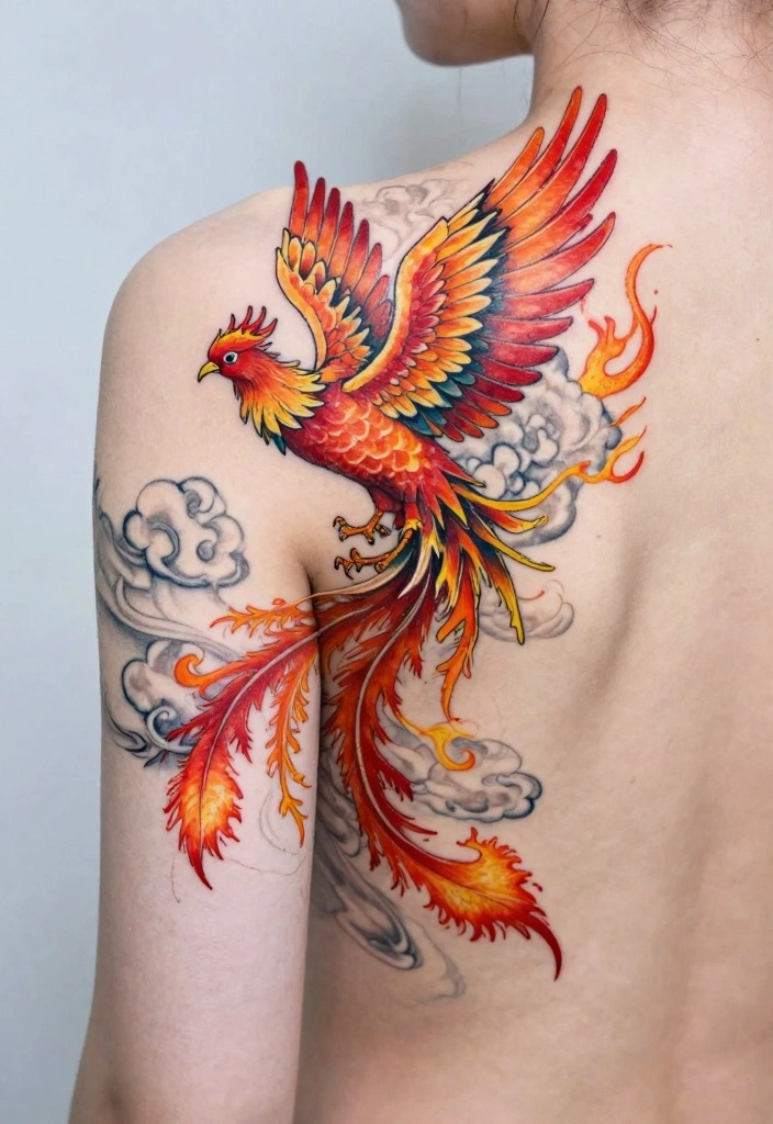 14 Japanese Traditional Tattoo Flash Ideas Bold Cultural Art 13. The Phoenix Rebirth and New Beginnings 0