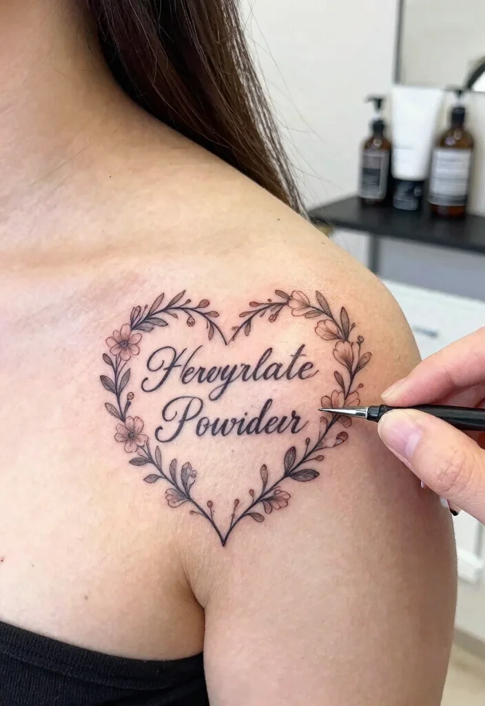 14 Kids Name Tattoo Ideas for Mothers With Heartfelt Meaning - 1. Heartfelt Name Art 1