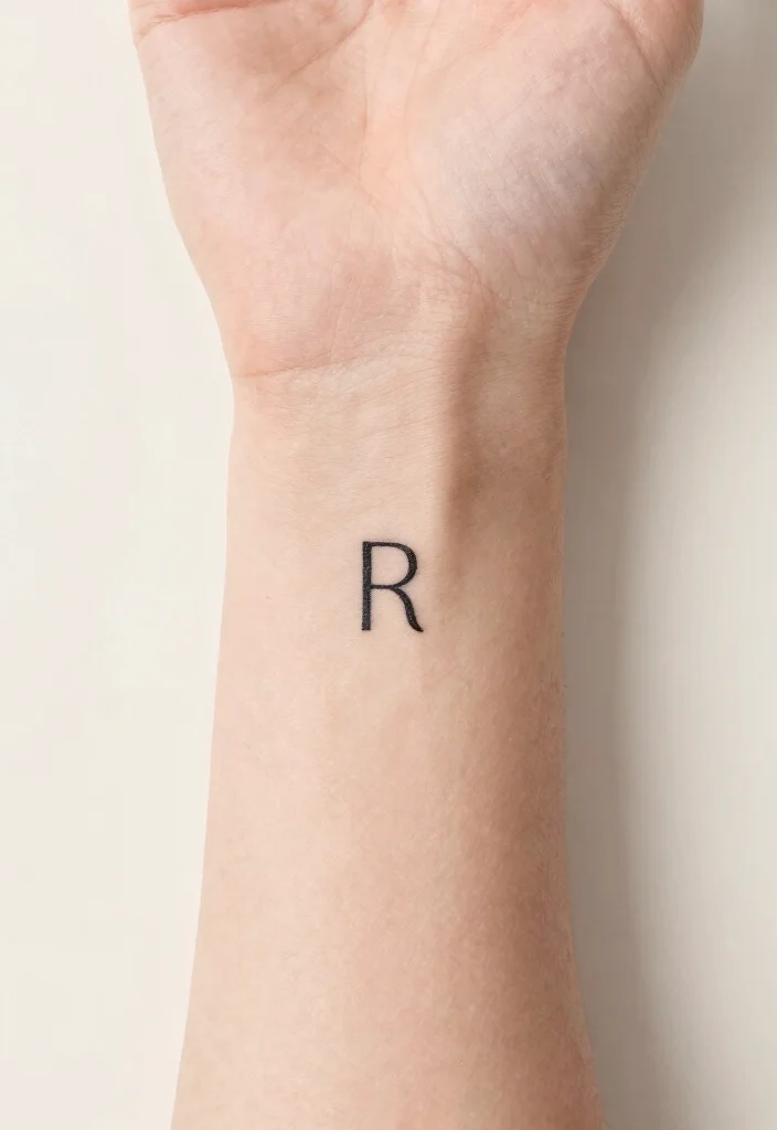 14 Kids Name Tattoo Ideas for Mothers With Heartfelt Meaning - 4. Minimalist Initials 1