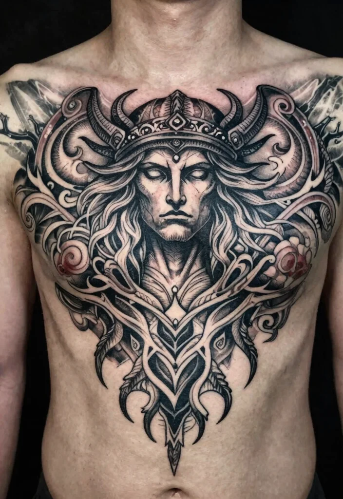 14 Norse Pagan Tattoo Ideas: Ancient, Powerful, and Symbolic 111 14 Norse Pagan Tattoo Ideas: Ancient, Powerful, and Symbolic - 11. The Helm of Awe: Ægishjálmur 1