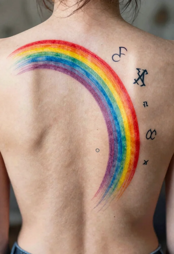14 Norse Pagan Tattoo Ideas: Ancient, Powerful, and Symbolic 133 14 Norse Pagan Tattoo Ideas: Ancient, Powerful, and Symbolic - 13. Bifrost: The Rainbow Bridge 1