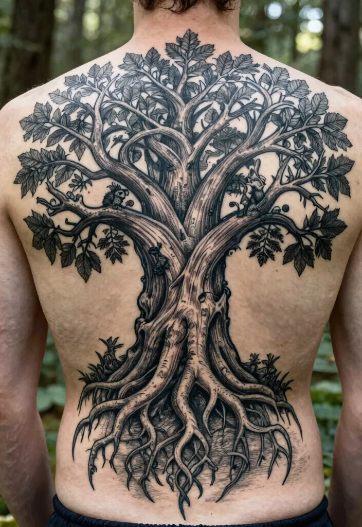 14 Norse Pagan Tattoo Ideas: Ancient, Powerful, and Symbolic 23 14 Norse Pagan Tattoo Ideas: Ancient, Powerful, and Symbolic - 3. Yggdrasil: The Tree of Life 1