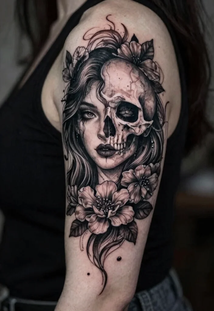 14 Norse Pagan Tattoo Ideas: Ancient, Powerful, and Symbolic 78 14 Norse Pagan Tattoo Ideas: Ancient, Powerful, and Symbolic - 8. Hel: Goddess of the Underworld 1