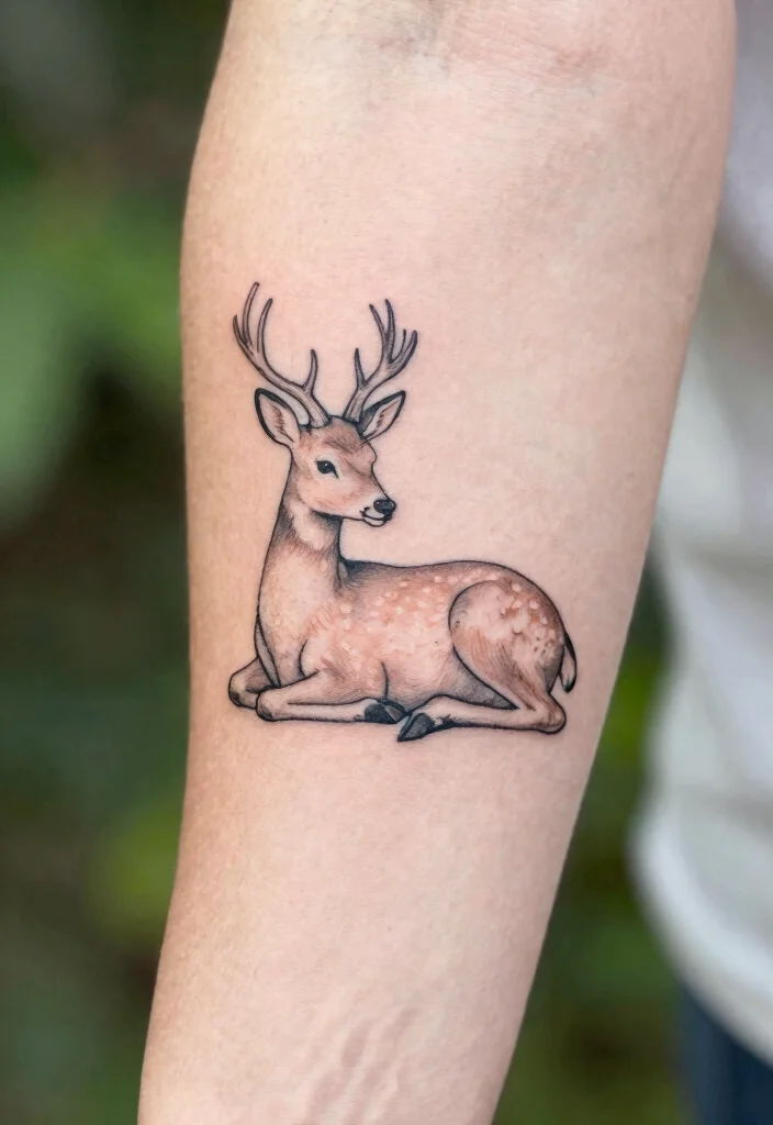 14 One Line Tattoo Ideas: Simple, Artistic, and Meaningful - 8. The Gentle Deer 1