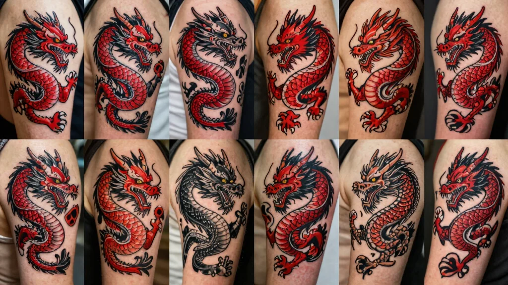 14 Red and Black Dragon Tattoo Ideas Bold and Powerful