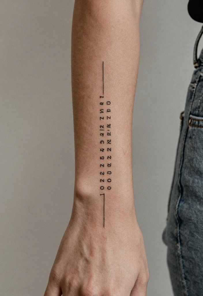 14 Wrist Bracelet Tattoo Ideas for Women: Delicate and Trendy 100 14 Wrist Bracelet Tattoo Ideas for Women: Delicate and Trendy - 10. Customized Coordinates Tattoos 1