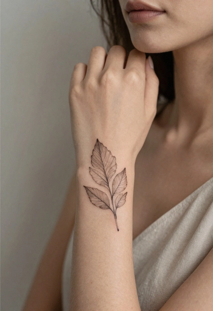 14 Wrist Bracelet Tattoo Ideas for Women: Delicate and Trendy 45 14 Wrist Bracelet Tattoo Ideas for Women: Delicate and Trendy - 5. Natural Leaf Patterns 1