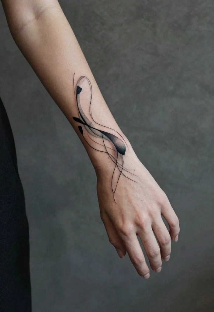 14 Wrist Bracelet Tattoo Ideas for Women: Delicate and Trendy 67 14 Wrist Bracelet Tattoo Ideas for Women: Delicate and Trendy - 7. Abstract Art Tattoos 1