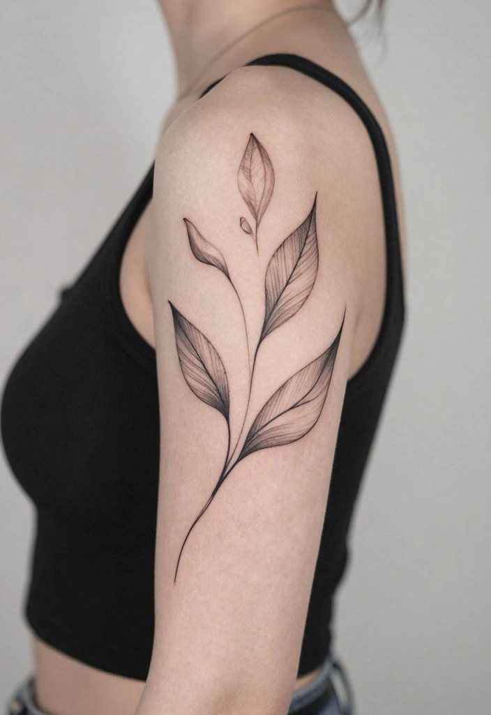 15 Back of the Arm Tattoo Ideas for Women: Stylish and Feminine 34 15 Back of the Arm Tattoo Ideas for Women Stylish and Feminine 4. Abstract Leaf Design 0