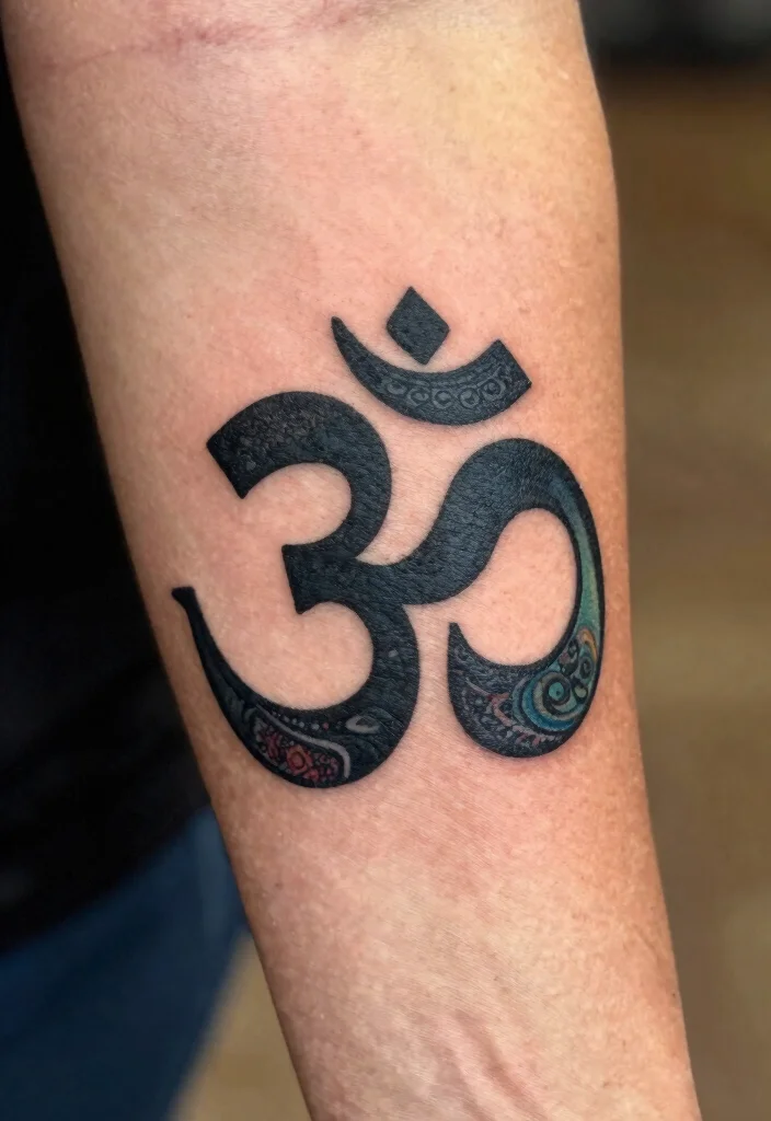15 Hindu Tattoo Ideas With Ancient Spiritual Meaning 1 15 Hindu Tattoo Ideas With Ancient Spiritual Meaning - 1. The Om Symbol 1