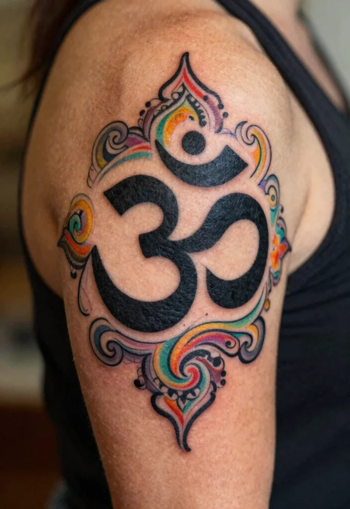 15 Hindu Tattoo Ideas With Ancient Spiritual Meaning 151 15 Hindu Tattoo Ideas With Ancient Spiritual Meaning - 15. The Aum Symbol 1