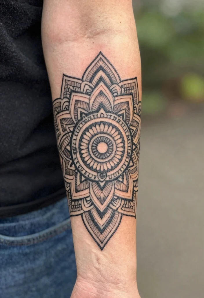 15 Hindu Tattoo Ideas With Ancient Spiritual Meaning 23 15 Hindu Tattoo Ideas With Ancient Spiritual Meaning - 3. Mandala Patterns 1