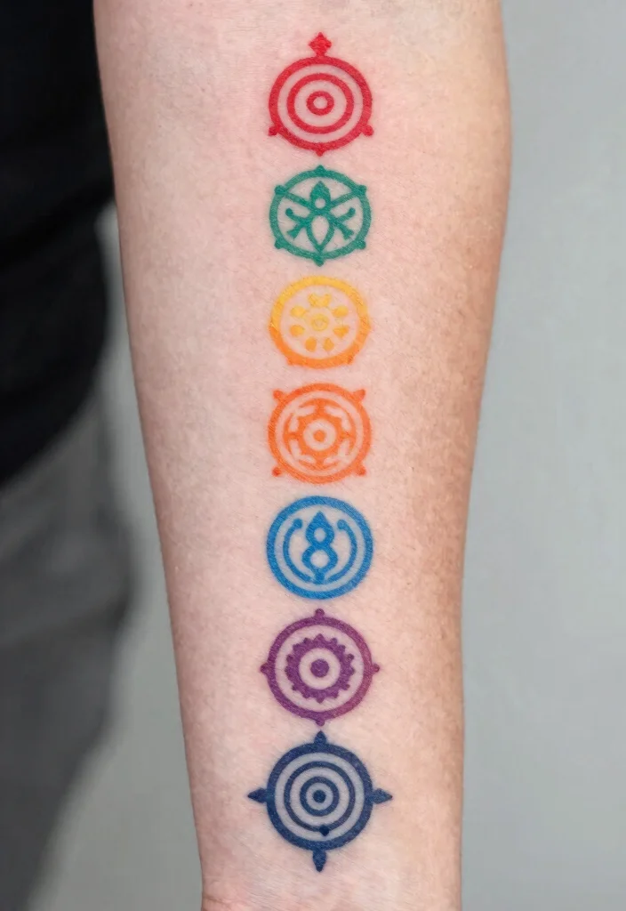 15 Hindu Tattoo Ideas With Ancient Spiritual Meaning 67 15 Hindu Tattoo Ideas With Ancient Spiritual Meaning - 7. Chakra Symbols 1