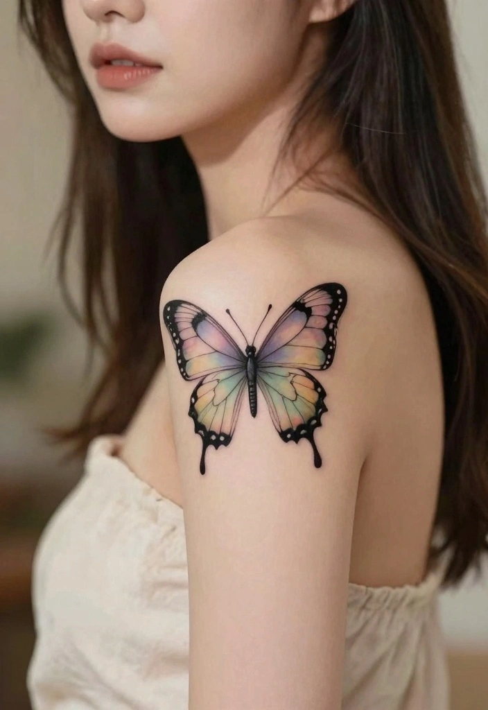 15 Simple Tattoo Ideas for Women: Clean, Cute, and Timeless - 14. Whimsical Butterfly 1