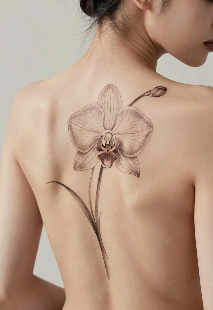 15 Simple Tattoo Ideas for Women: Clean, Cute, and Timeless - 4. Simple Orchid 1
