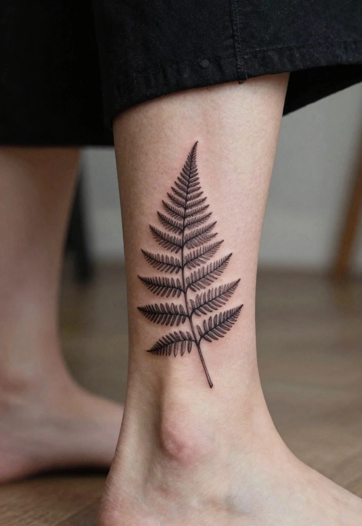 15 Simple Tattoo Ideas for Women: Clean, Cute, and Timeless - 5. Minimalist Fern 1