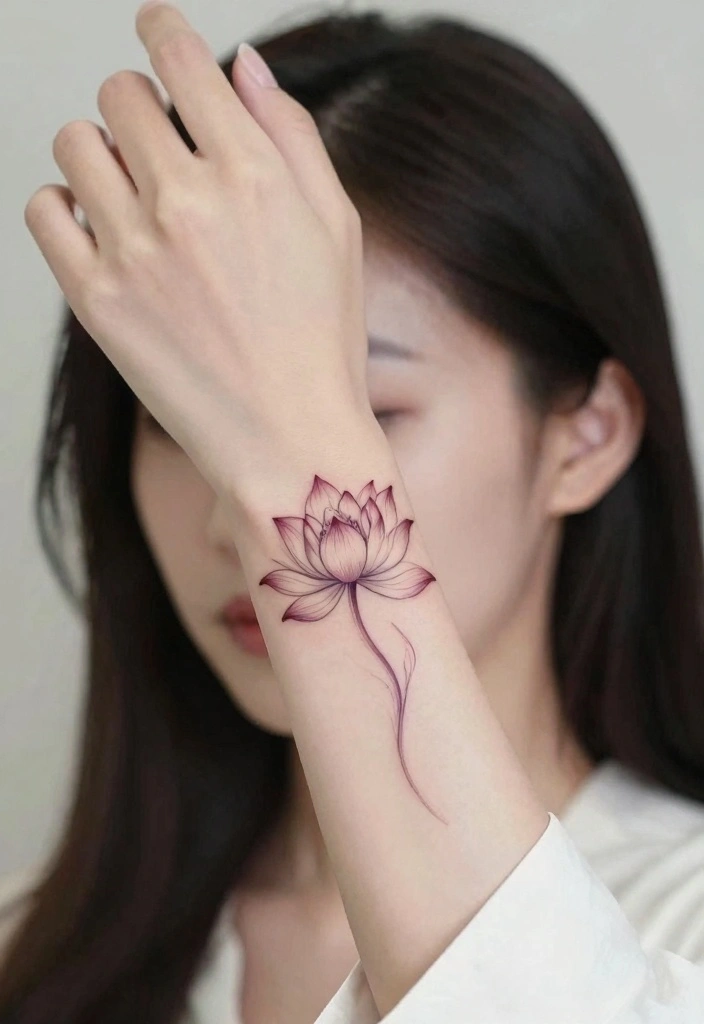 15 Simple Tattoo Ideas for Women: Clean, Cute, and Timeless - 6. Elegant Lotus Flower 1