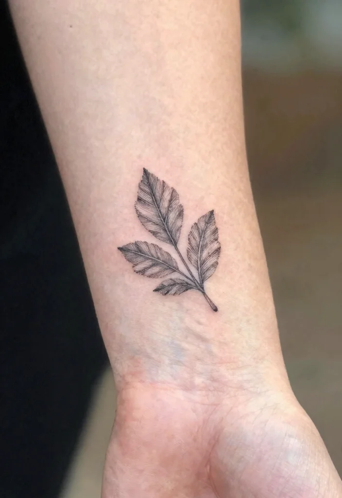 15 Small Flash Tattoo Ideas Perfect for Quick Meaningful Ink - 1. Tiny Leaf 1