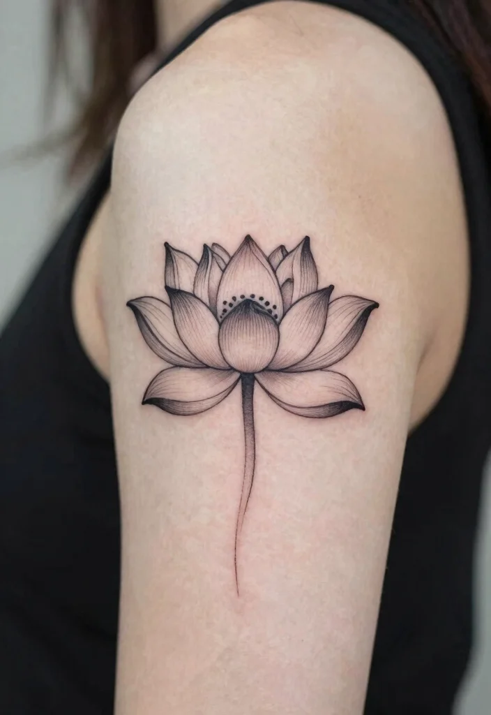 15 Small Flash Tattoo Ideas Perfect for Quick Meaningful Ink - 13. Lotus Flower 1